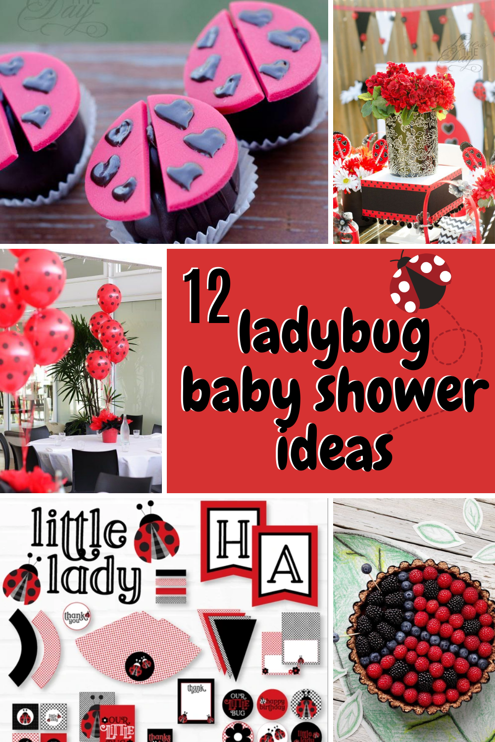 ladybug baby shower cake