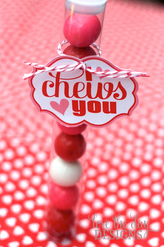 I Chews You DIY Valentine Tag by Love The Day
