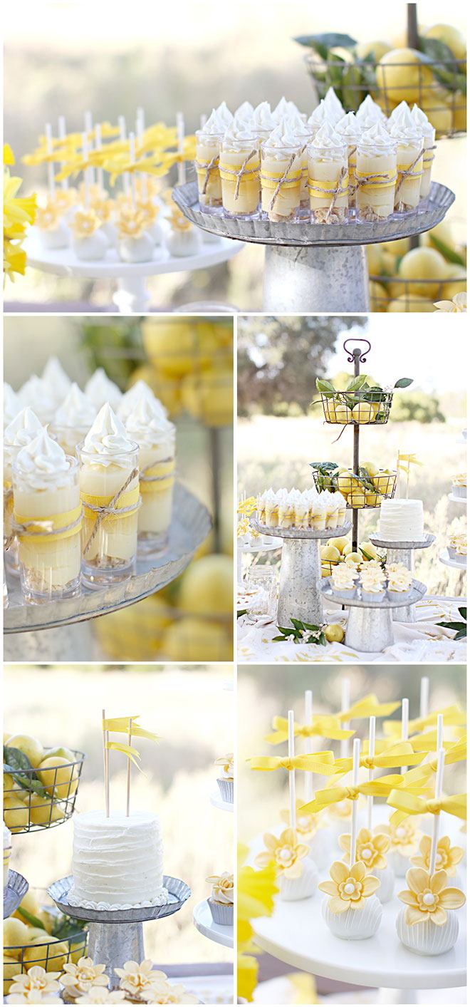 Lemon Dessert Table Feature on Love The Day