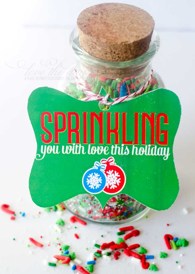 Sprinkles Christmas Neighbor Gift Idea & FREE Printable by Love The Day