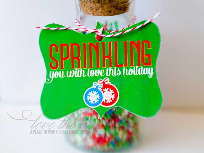 Sprinkles Christmas Neighbor Gift Idea & FREE Printable by Love The Day