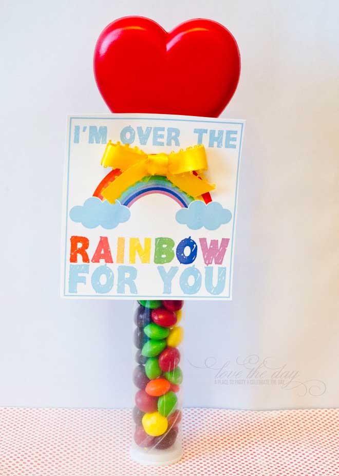 Rainbow valentine’s day card ideas by love the day