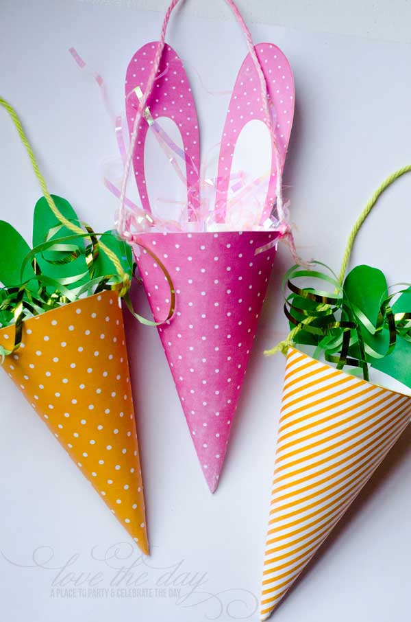 Free Printable Spring or Easter Candy Cones on Love the Day