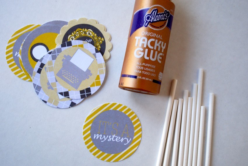 Assembling Cupcake Toppers - Tacky Glue