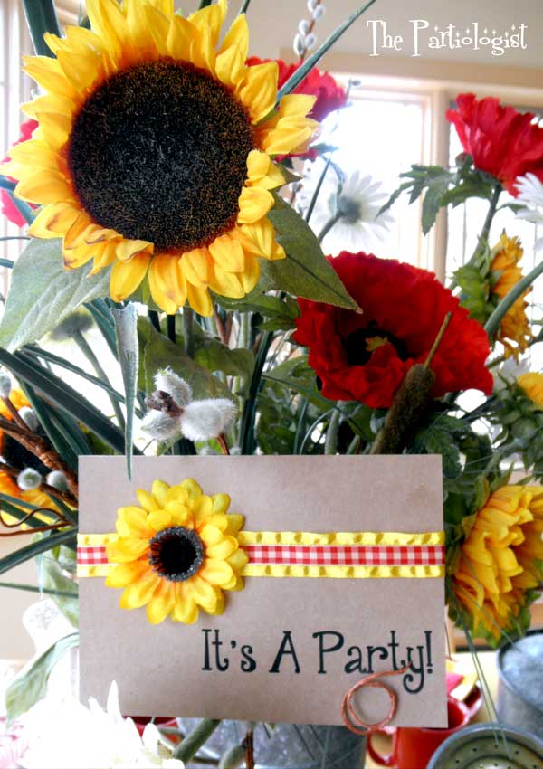 50th Birthday Sunflower Party Feature on Love The Day
