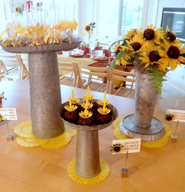 50th Birthday Sunflower Party Feature on Love The Day