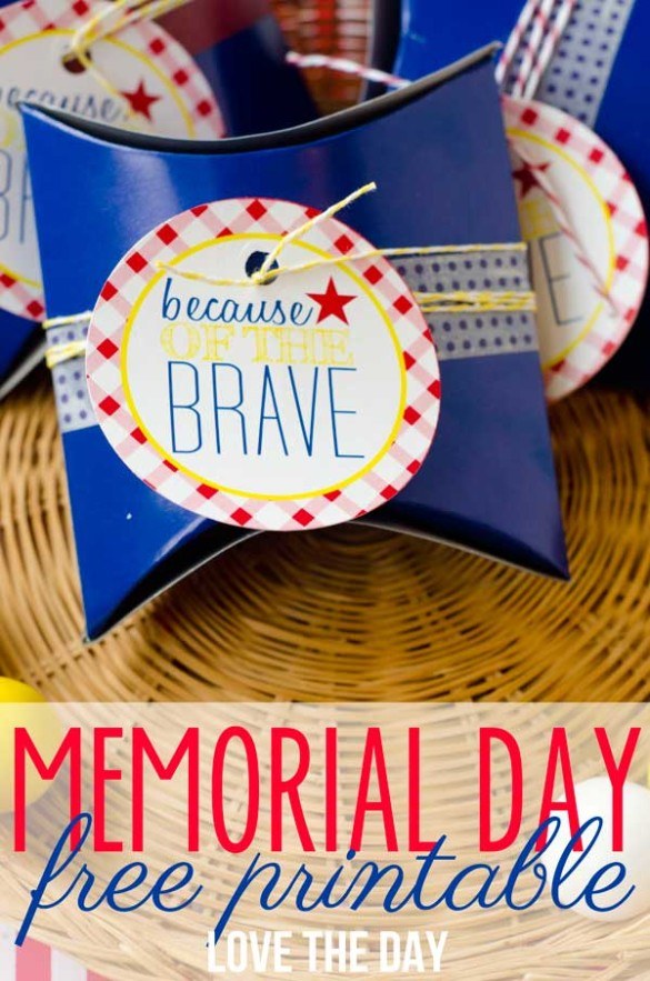 Memorial Day Free Download 'Because Of The Brave' Printable