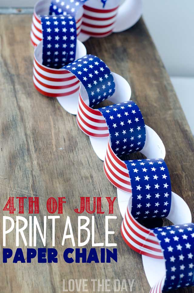 4th Of July Crafts For Kids A Patriotic Paper Chain