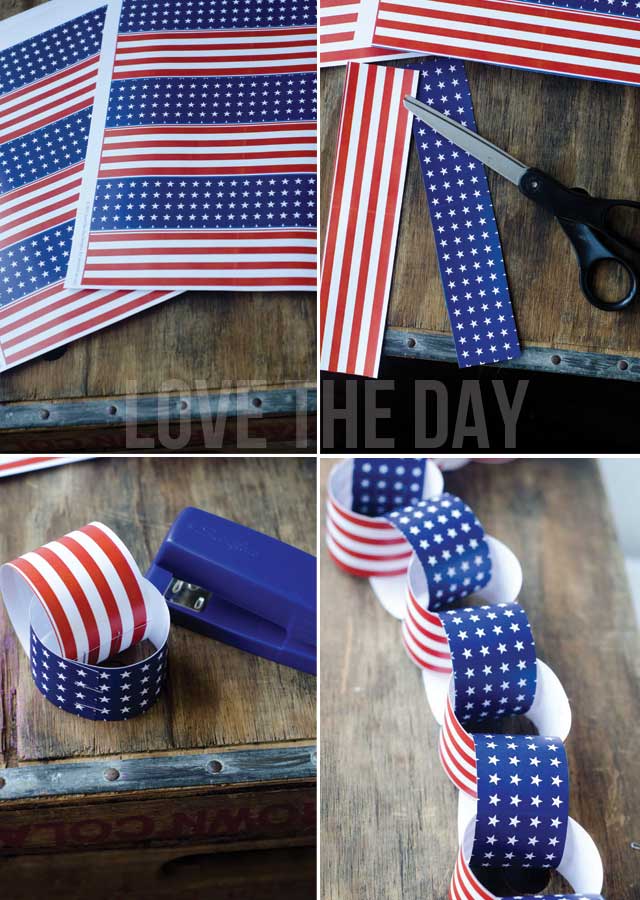 4th Of July Crafts For Kids:: A Patriotic Paper Chain FREE PRINTABLE & Tutorial