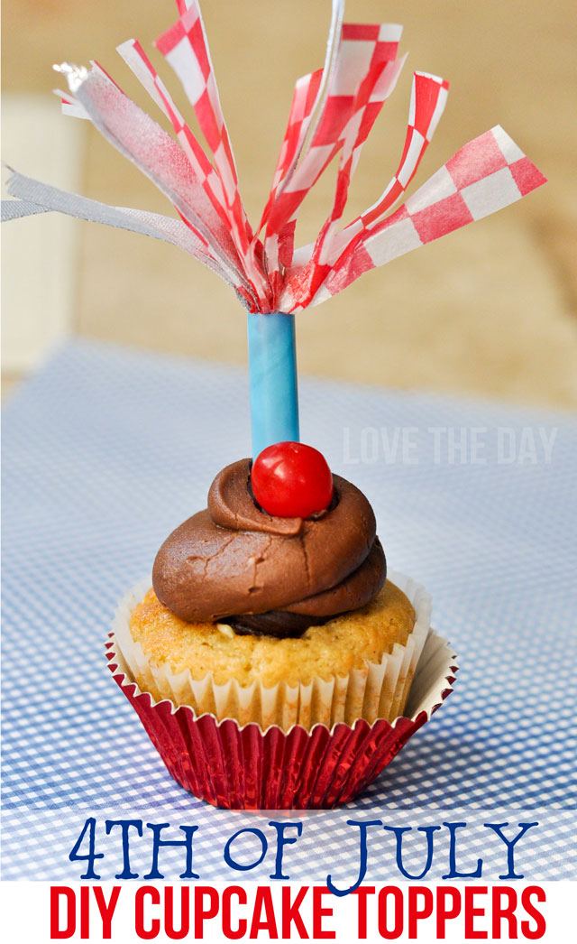 4th of july diy cupcake toppers tutorial