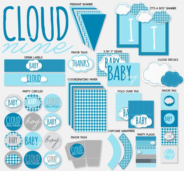Cloud Nine Baby Shower by Lindi Haws of Love The Day