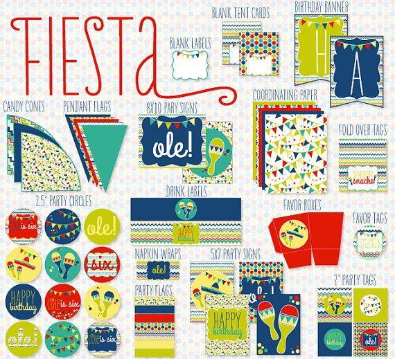 Fiesta Printable Party by Love The Day