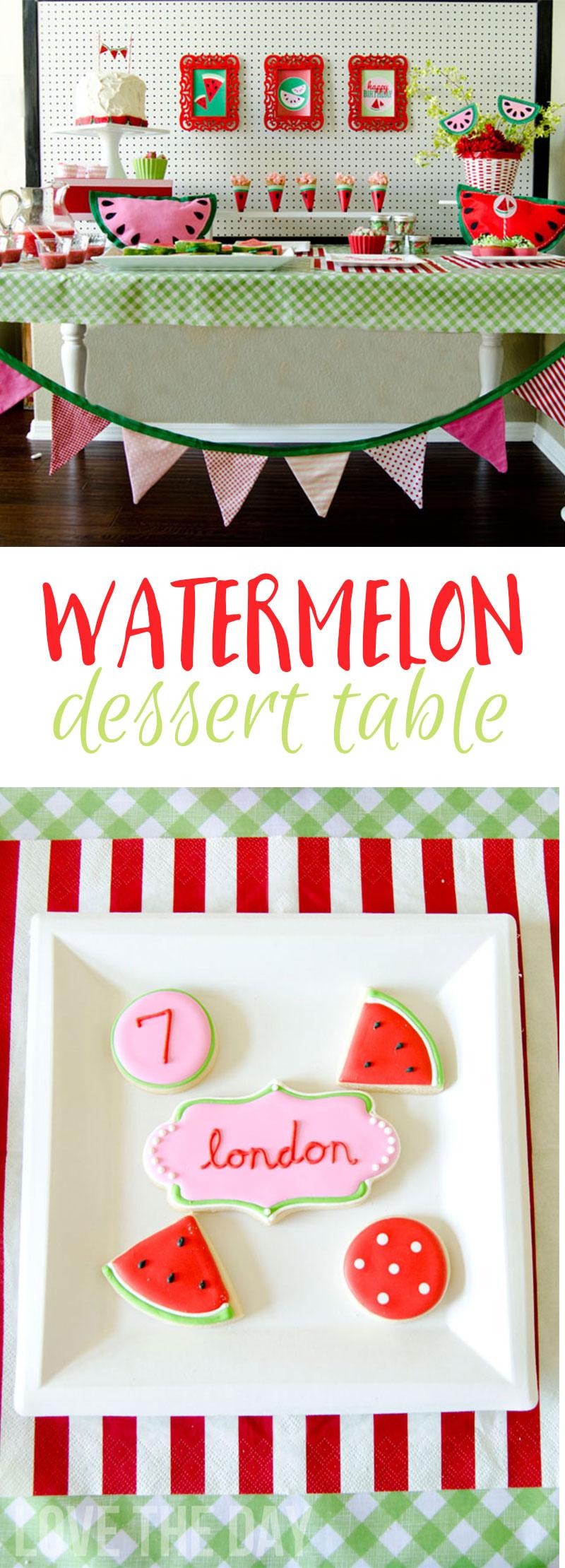 Watermelon Party Dessert Table by Lindi Haws of Love The Day