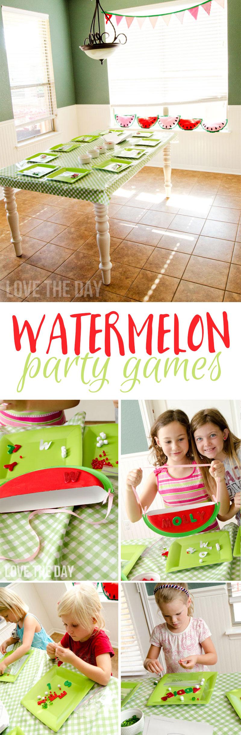 Watermelon Party Activities by Lindi Haws of Love The Day