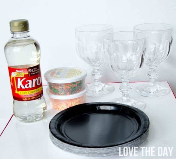 Halloween Sprinkled Glass Rim Tutorial by Love The Day