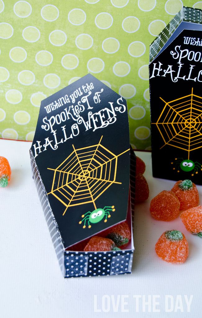 Free halloween printable coffin template treat box + blog hop!