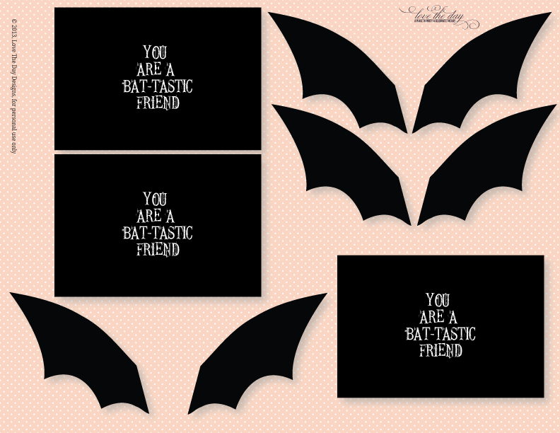 BAT-tastic FREE PRINTABLE Halloween Gift Tags by Love The Day