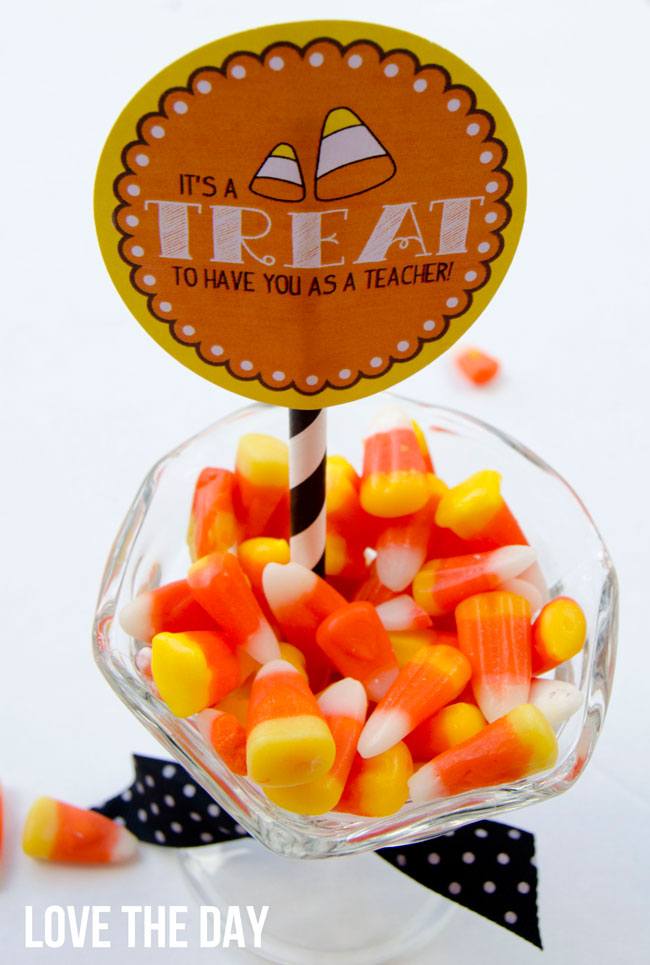 Candy Corn Teacher Gift Tag:: FREE PRINTABLE by Love The Day