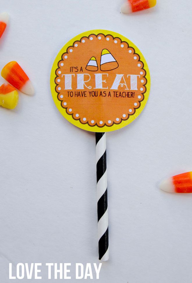 Candy Corn Teacher Gift Tag:: FREE PRINTABLE by Love The Day