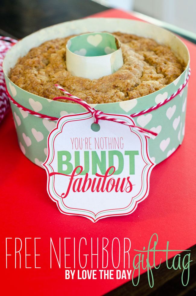 "You're Nothing Bundt Fabulous" Printable Gift Tag by Lindi Haws