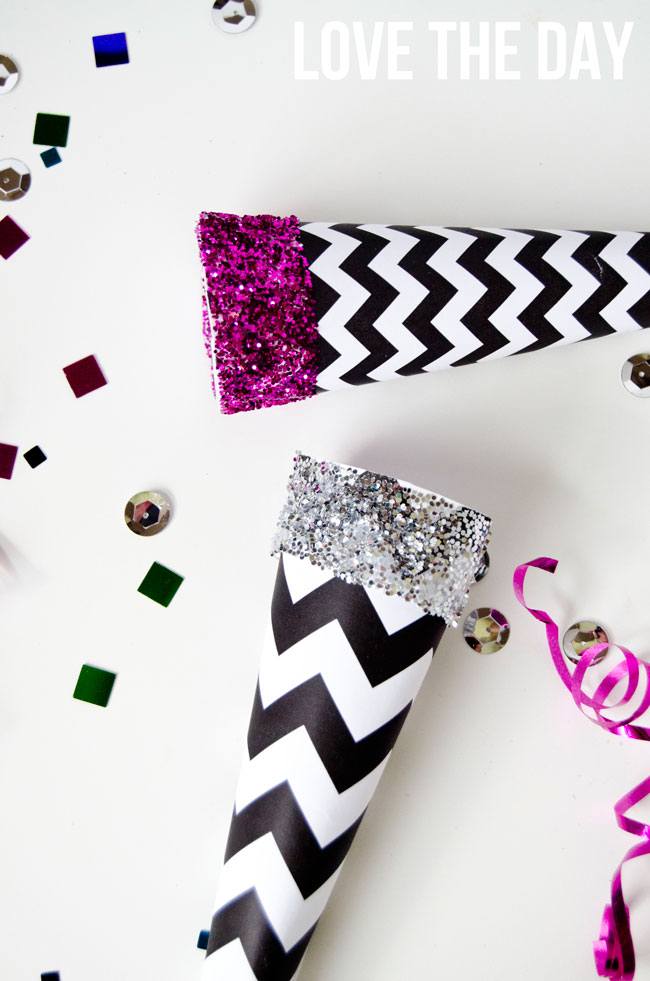 New year’s eve free printable blow horns & tutorial