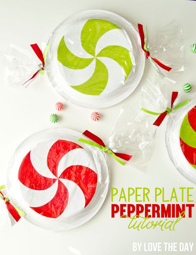 Chinet paper plate peppermint tutorial & download by love the day