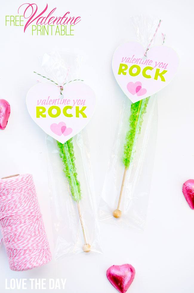 FREE 'You Rock' Valentine Tag by Love The Day
