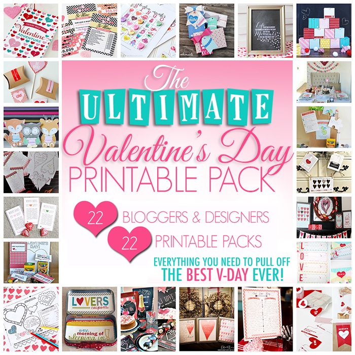 Ultimate Valentine's Printable Pack: 22 Bloggers, 22 Printable Packs - ONLY $7! 