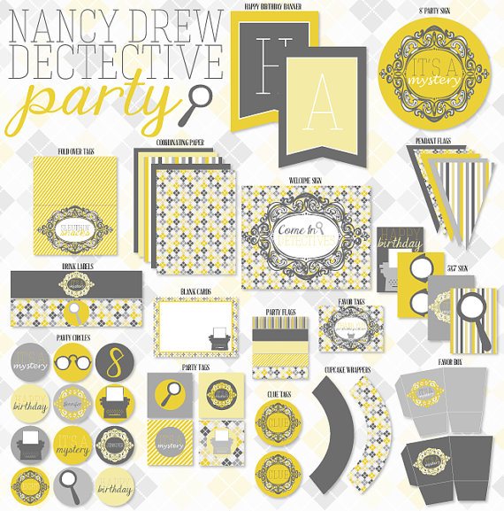 Nancy Drew Printable Party by Love The Day