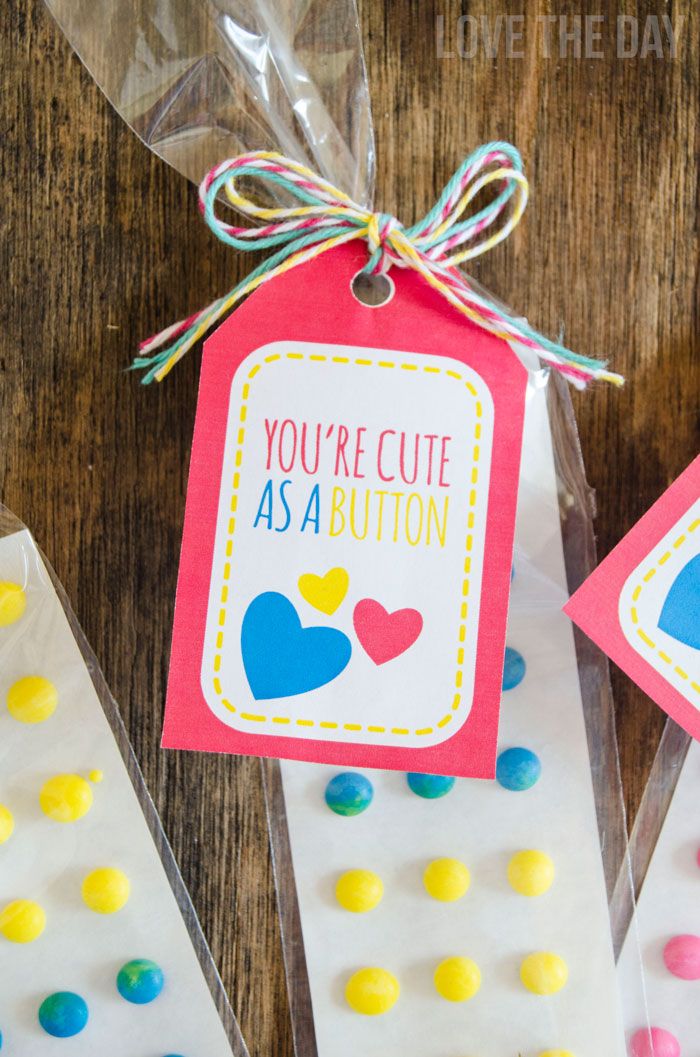 Cute As A Button FREE Valentine Printable by Love The Day