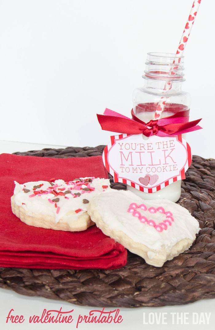 Milk Cookie Valentine Free Printable By Love The Day