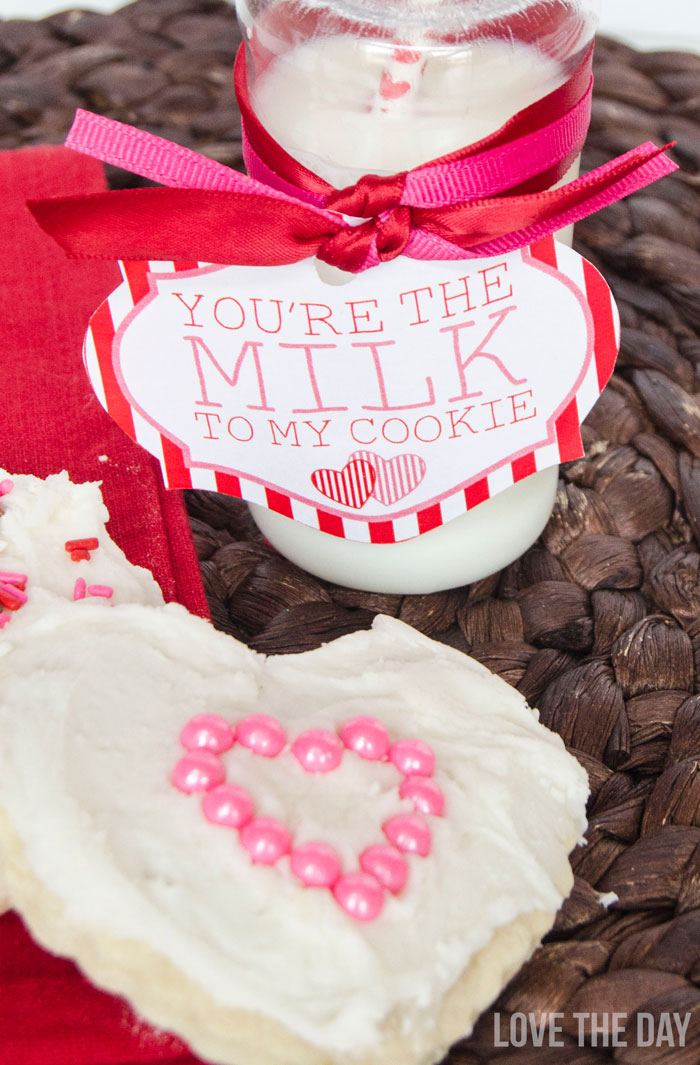 Milk & Cookie Valentine FREE Printable by Love The Day! 