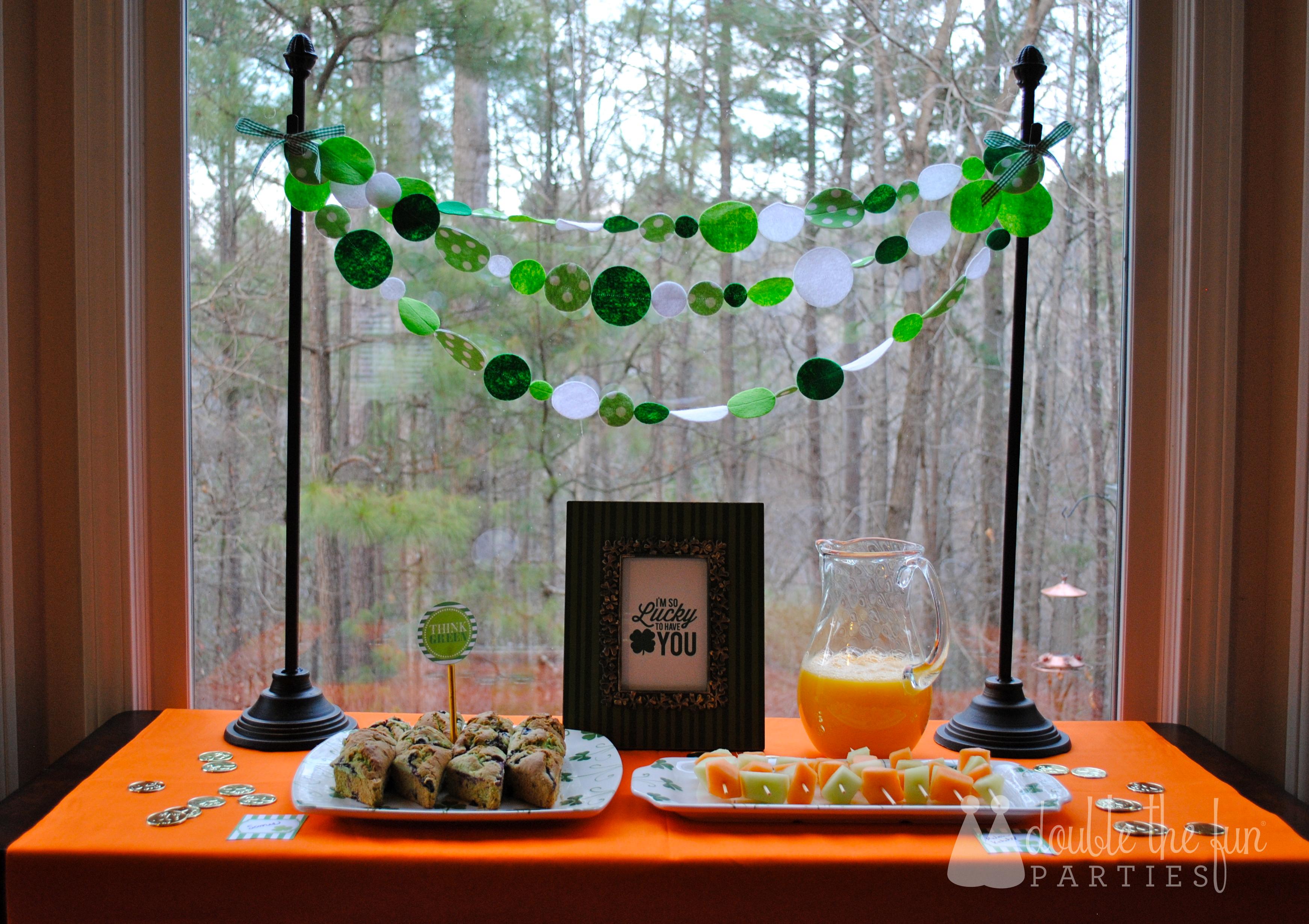 St. Patrick's Day Breakfast by Double The Fun Parties with Love The Day printables