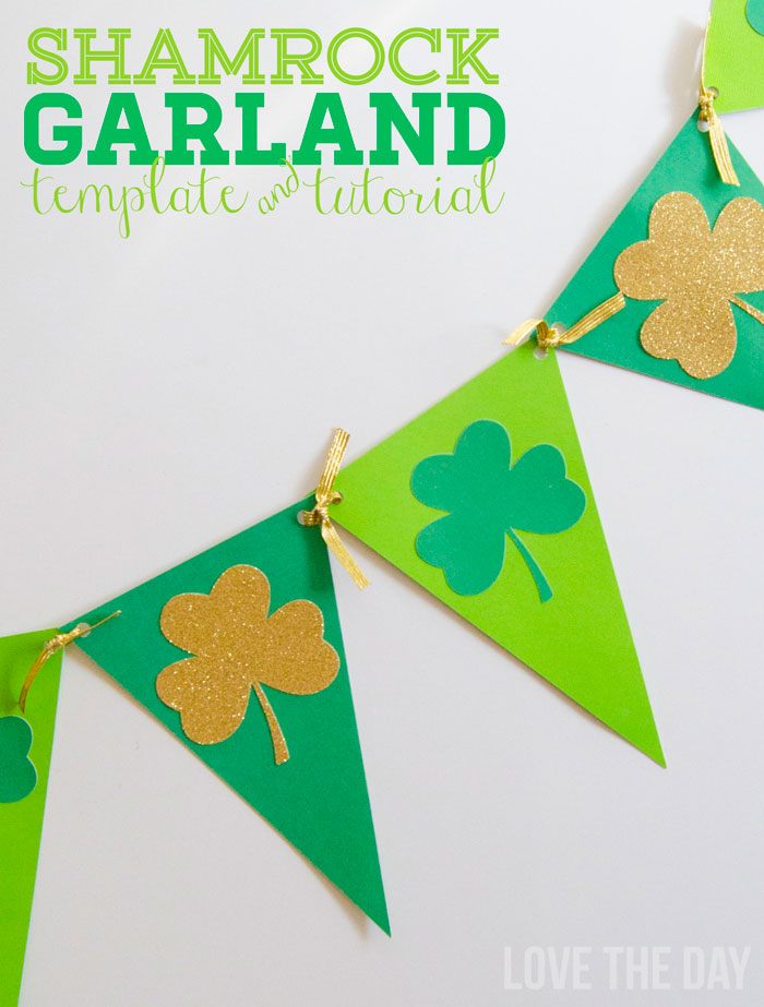 Shamrock Garland Template & Tutorial by Love The Day