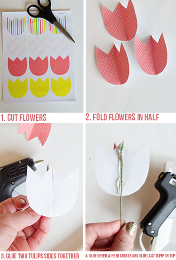 Easter Printables:: FREE Paper Tulips & Tutorial by Love The Day
