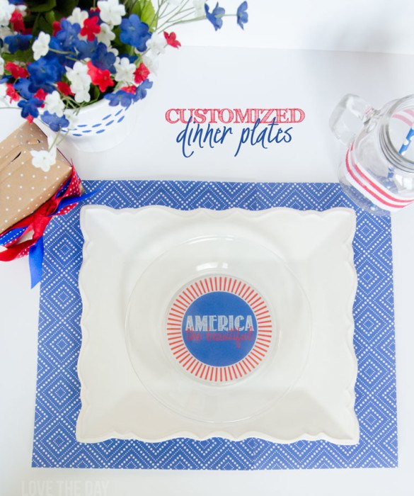 Personalized Dinner Plates Love The Day Favorites