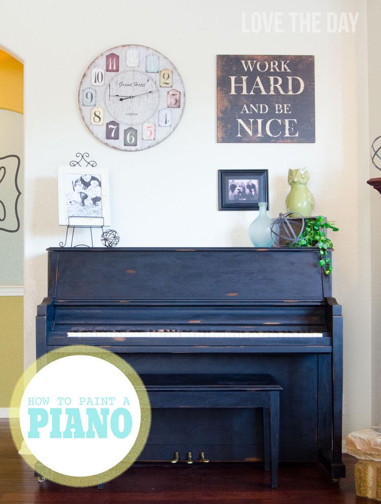 My Painted Piano with FolkArt Home Decor Chalk