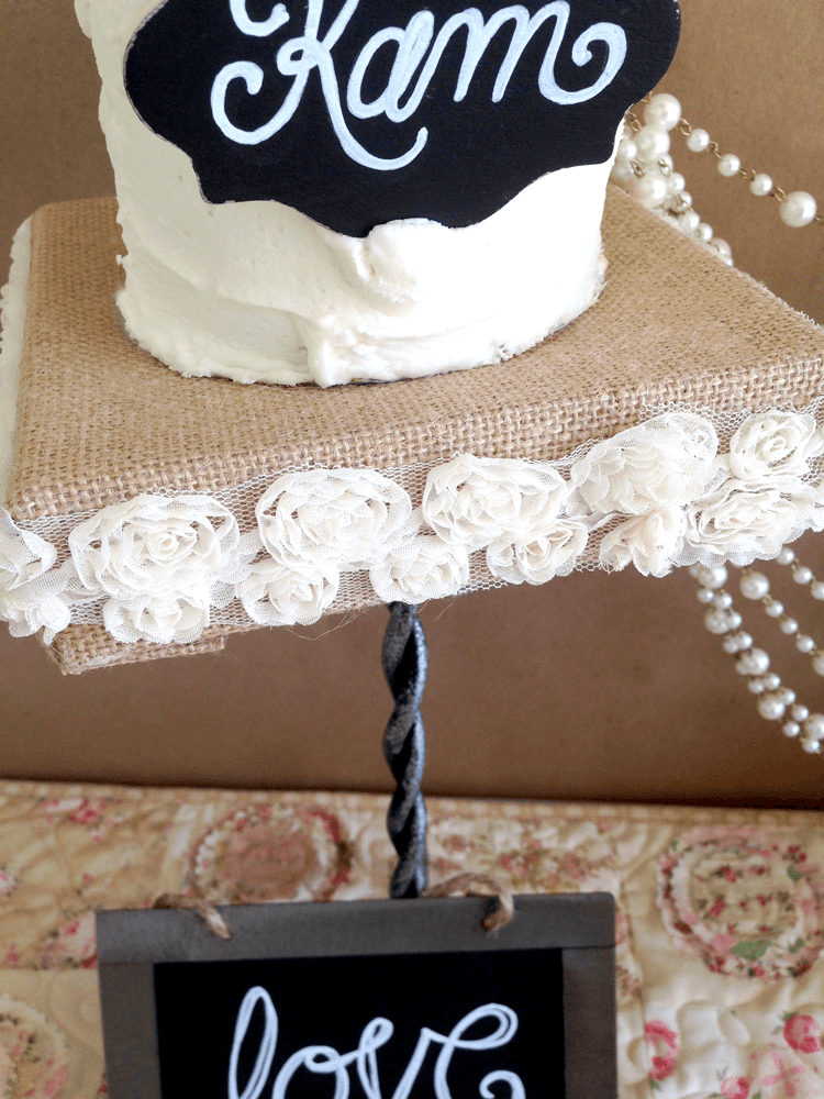 Rustic DIY Cake Stand by Love The Day for Michaels Makers