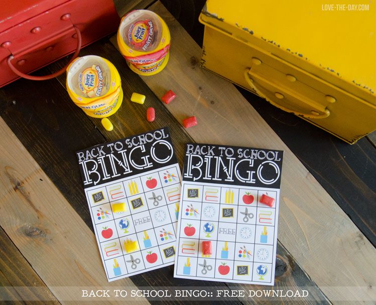 Back To School Bingo FREE Printable by Love The Day