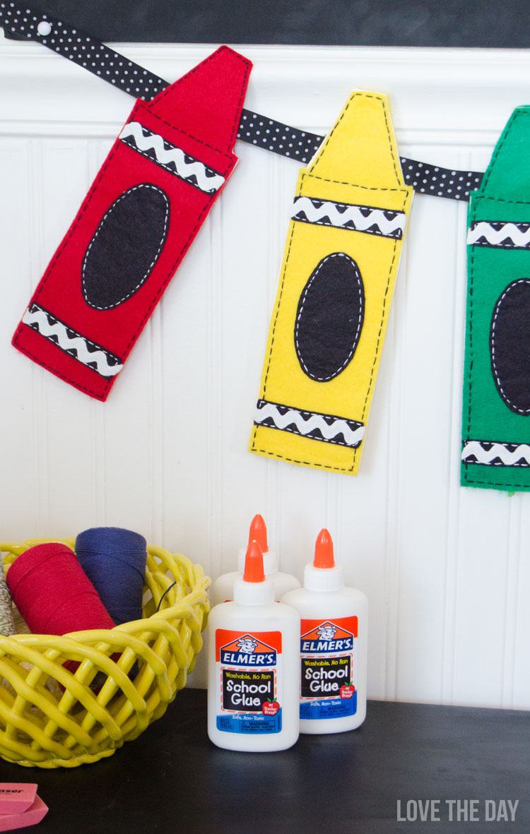 Felt Crayon Garland Tutorial with Michaels by Love The Day