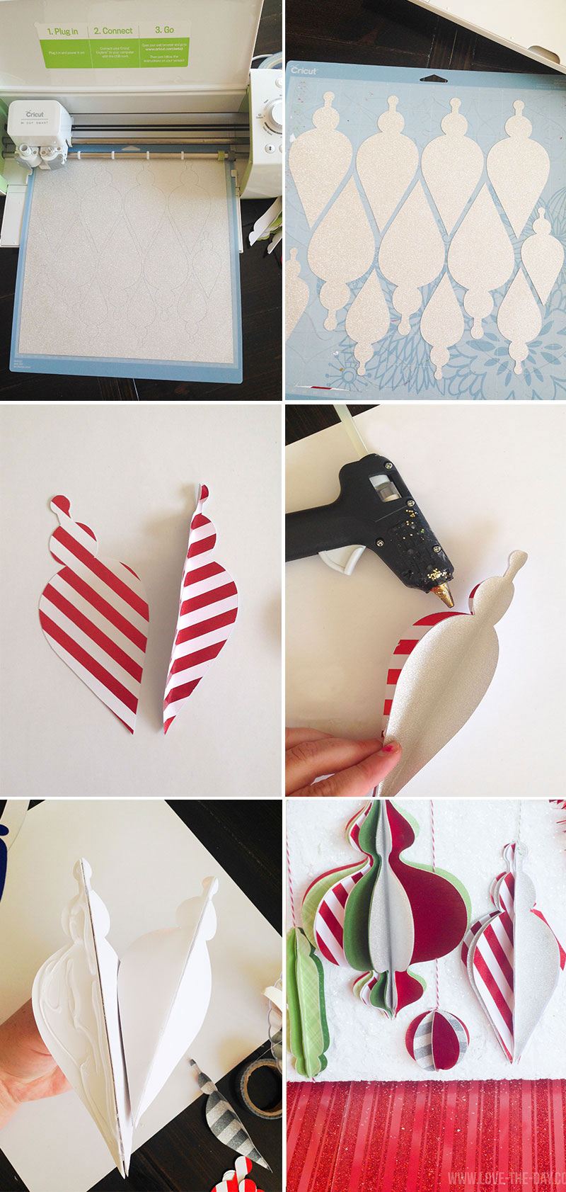 DIY Christmas Ornament Foam Sign by Love The Day