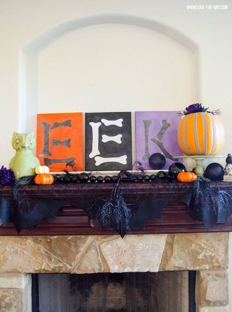 Decorating A Mantel for Halloween