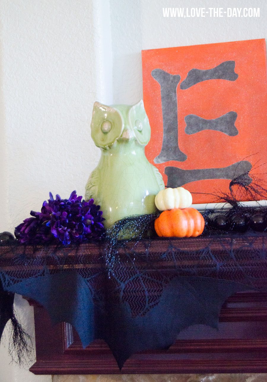 Decorating A Mantel for Halloween