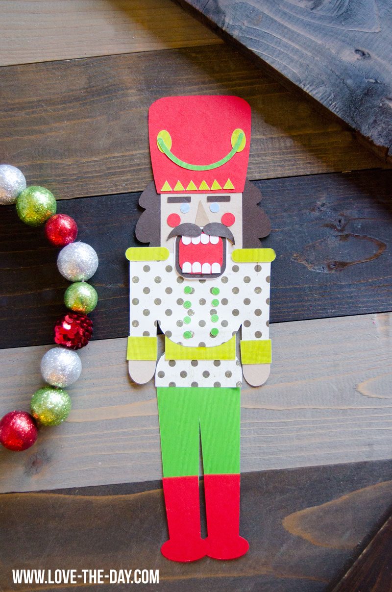 Easy Christmas Crafts:: A DIY Paper Nutcracker with Cricut Explore