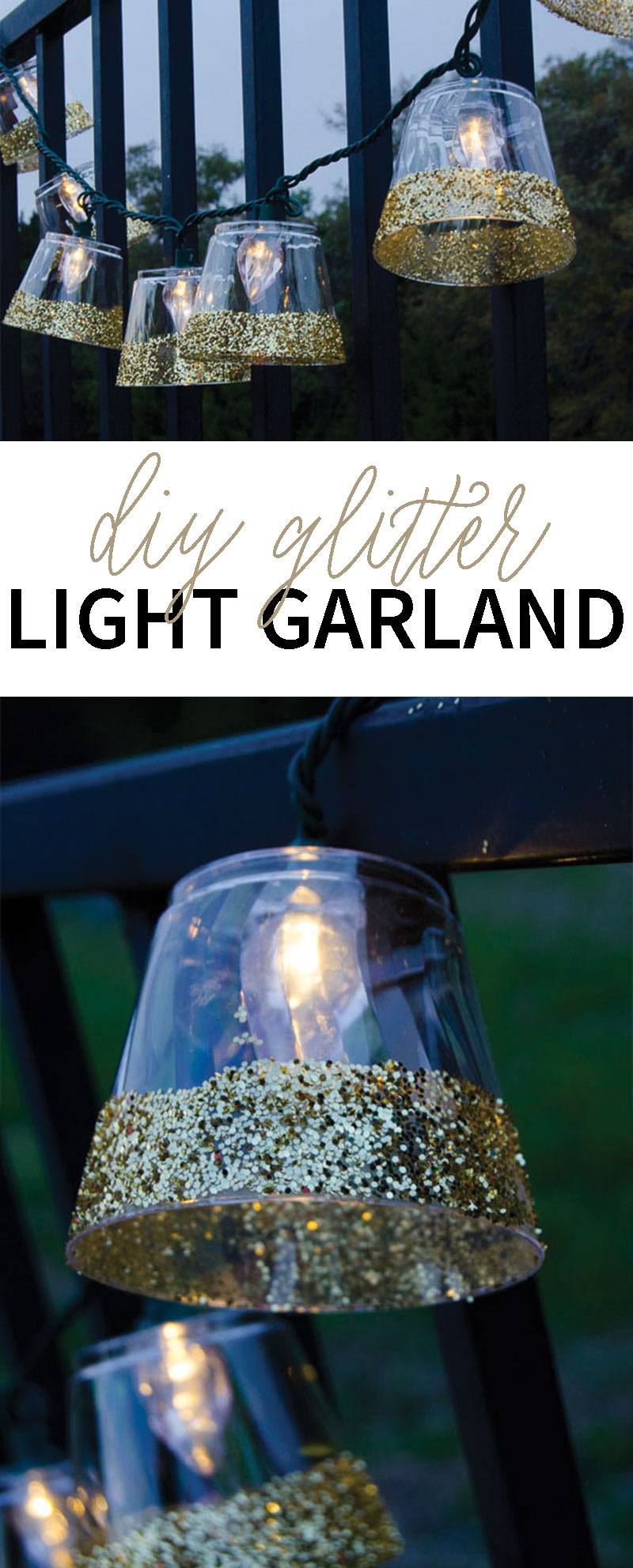 DIY Glittered Light Garland by Lindi Haws of Love The Day