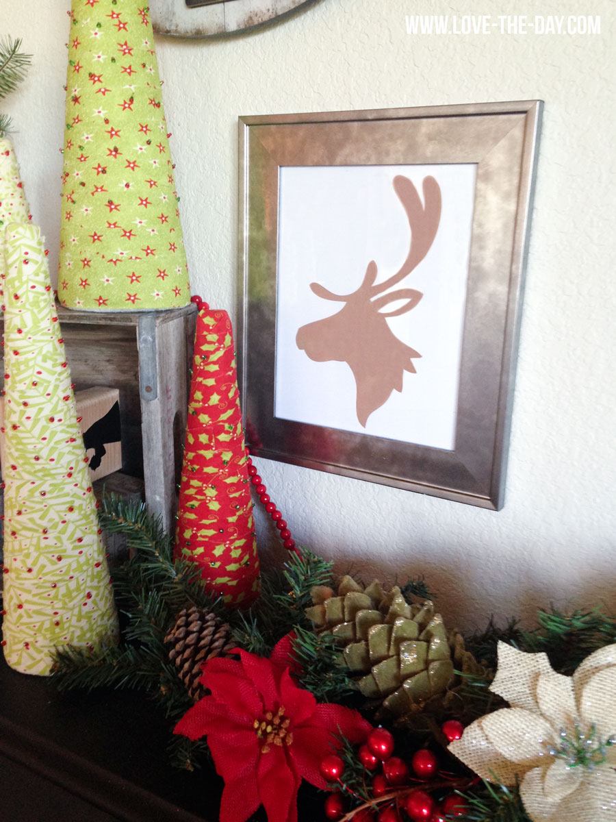 Christmas Deer Head Printable by Love The Day