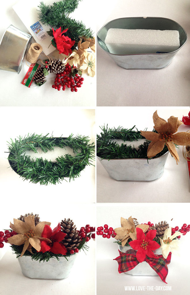 Rustic Christmas Centerpiece Craft by Love the Day