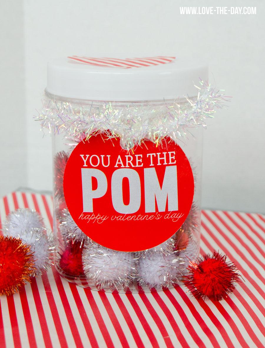 'You're The POM' FREE Printable Valentine Tags by Love The Day