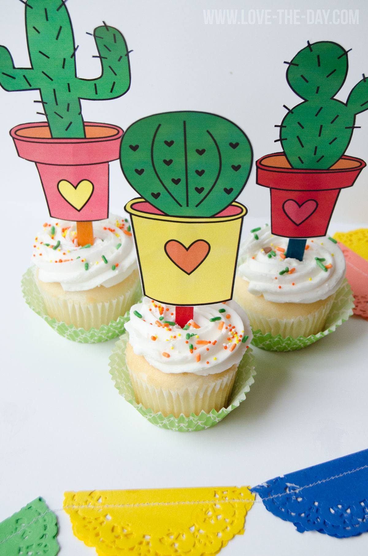 Cinco De Mayo Printables:: FREE Cactus Toppers by Love The Day