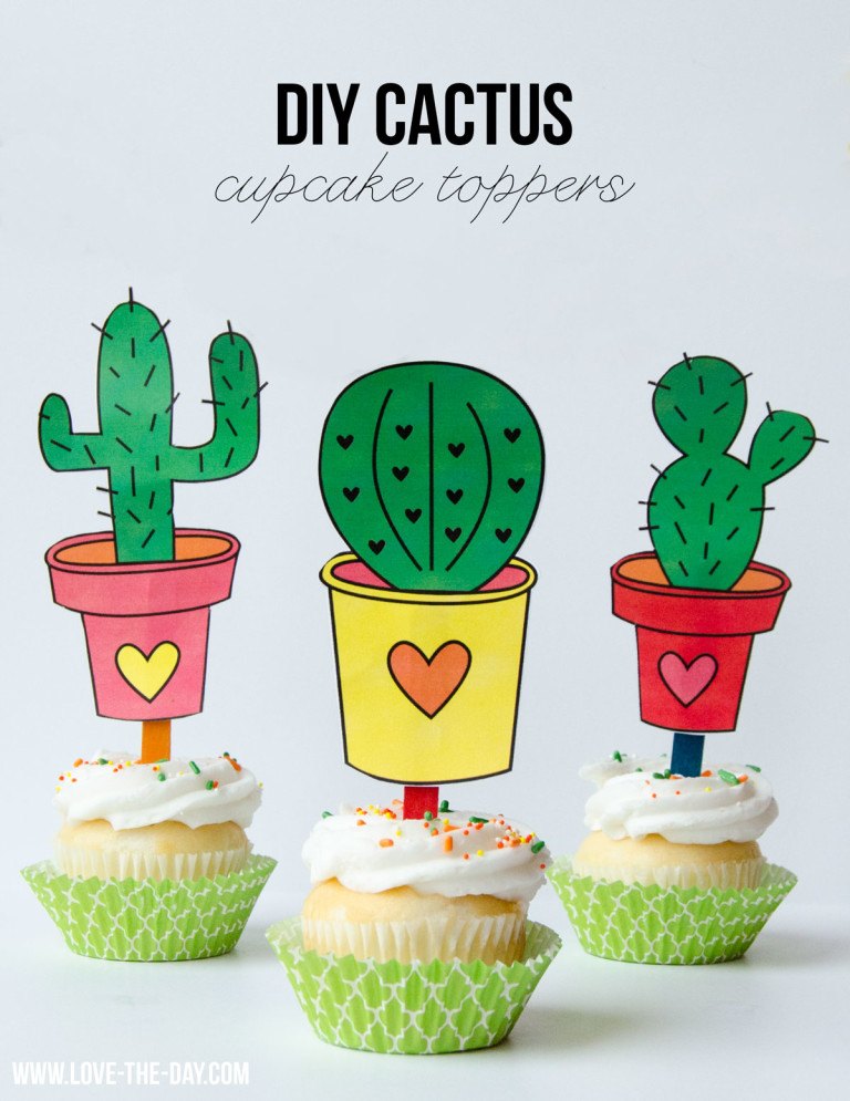 Cactus Cupcake Toppers by Lindi Haws